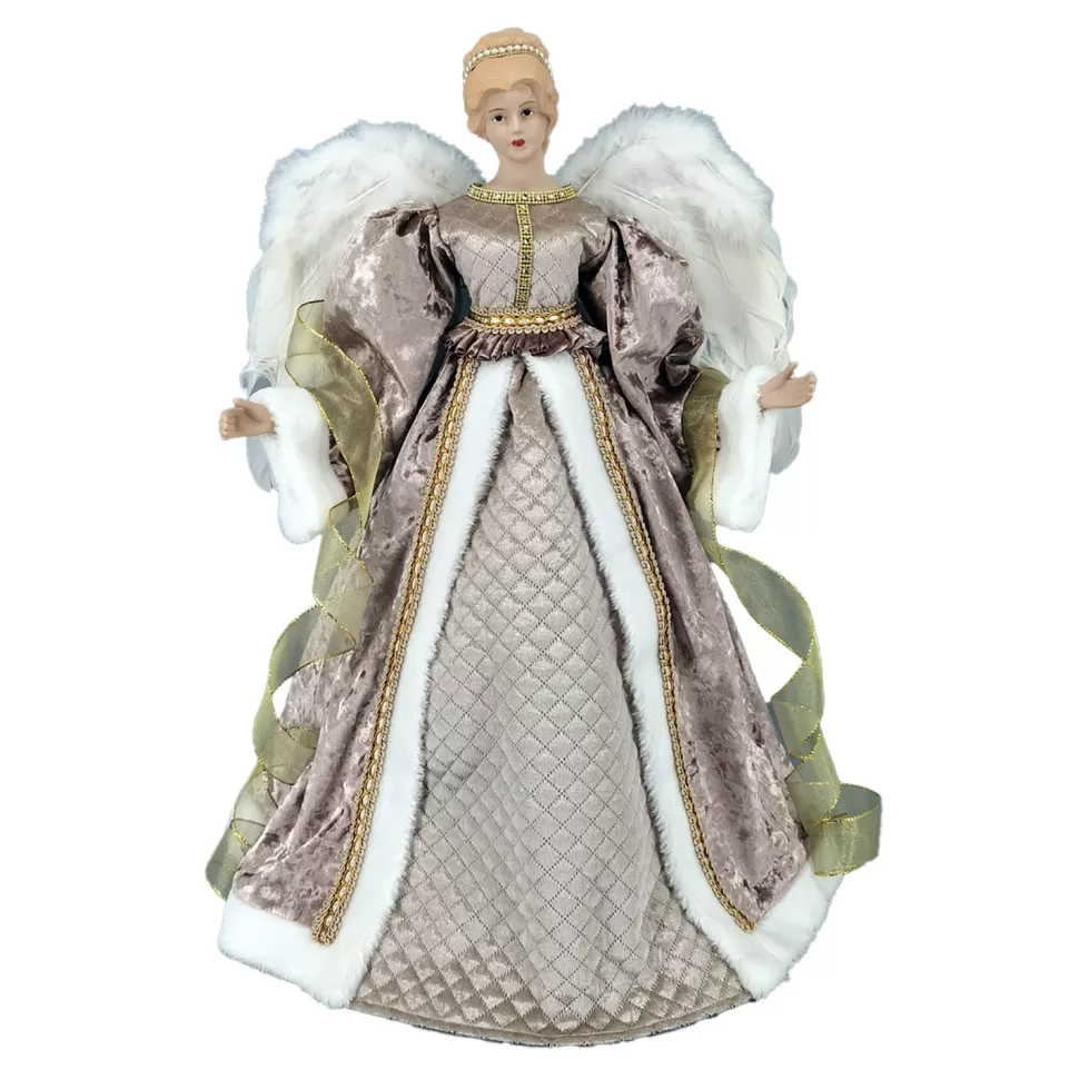 Christmas Forever ANGEL TREE TOP 24″ CHAMPAGNE/GOLD