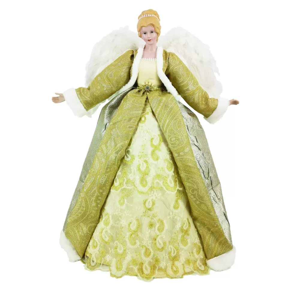 Christmas Forever ANGEL TREE TOP 24″ GOLD/ SILVER