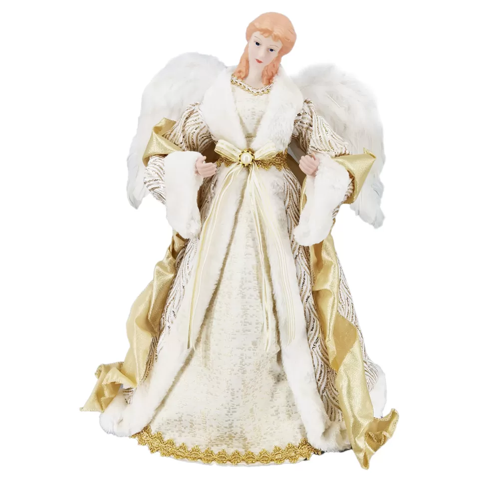 Christmas Forever ANGEL TREE TOP 24″ IVORY/GOLD