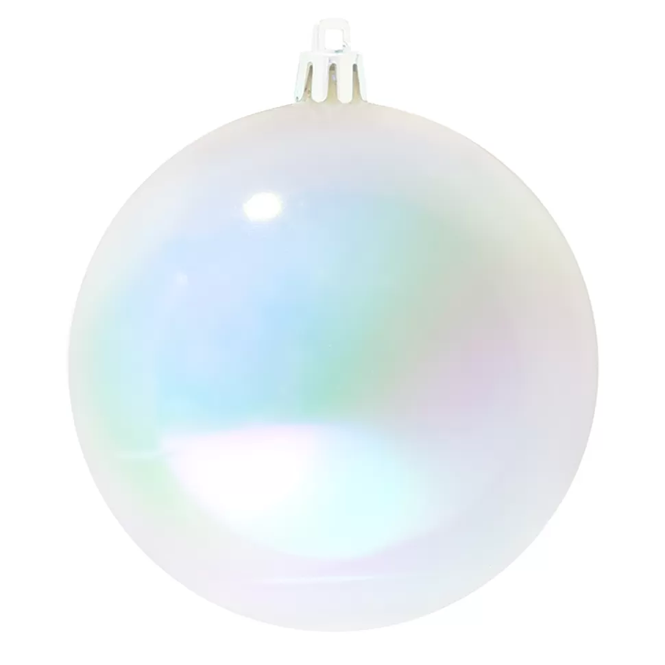 Christmas Forever BALL 90MM PEARL WHITE IRIDESCENT