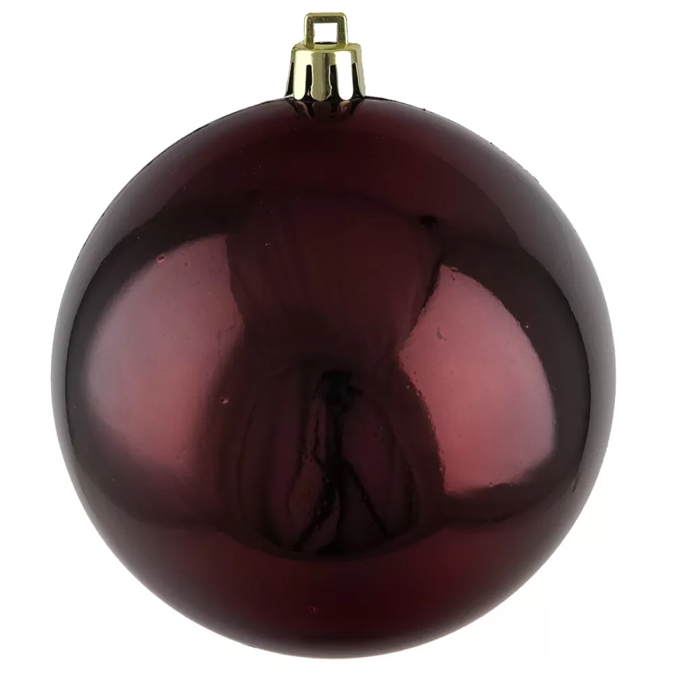 Christmas Forever BALL 90MM SHINY BURGUNDY