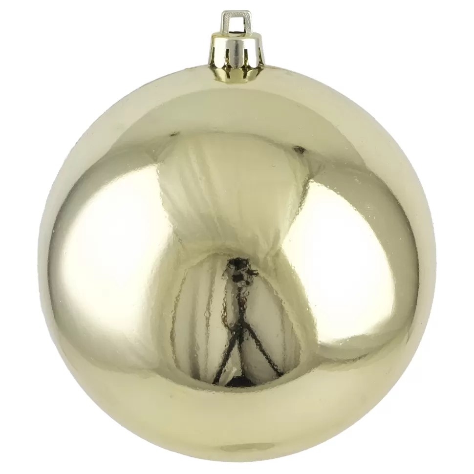 Christmas Forever BALL 90MM SHINY LIGHT GOLD