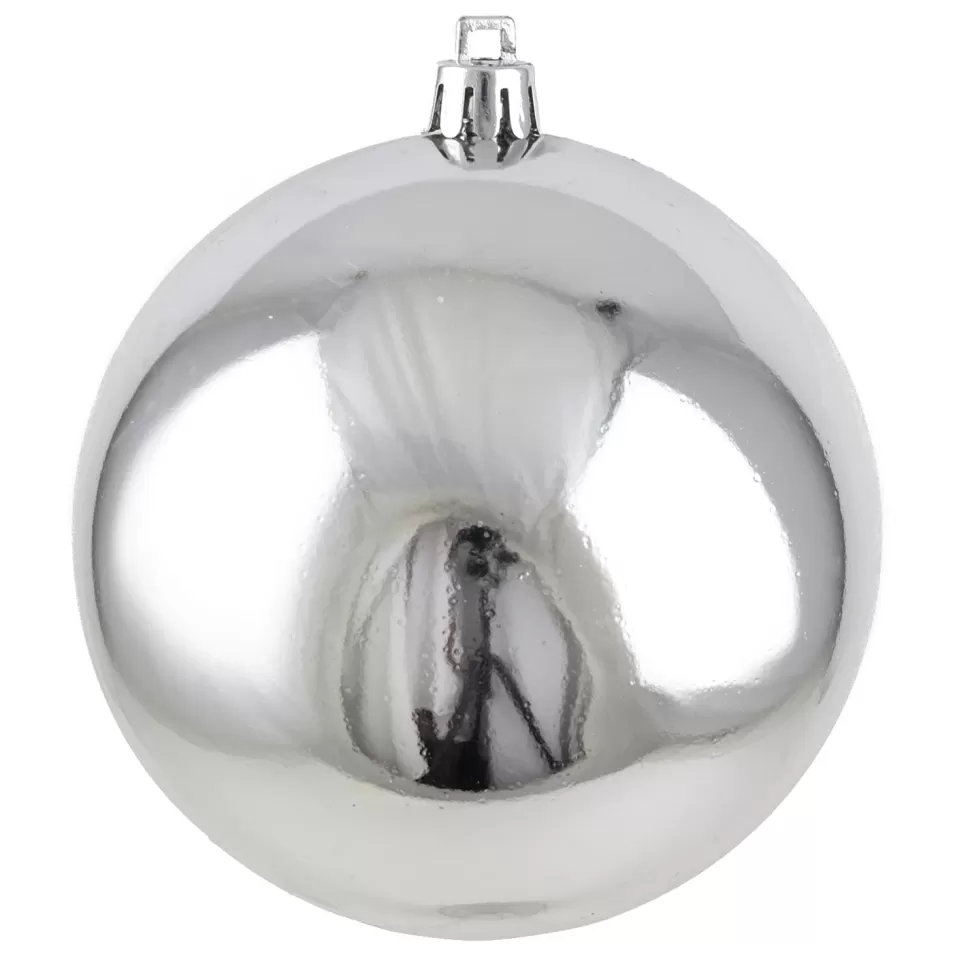 Christmas Forever BALL 90MM SHINY SILVER