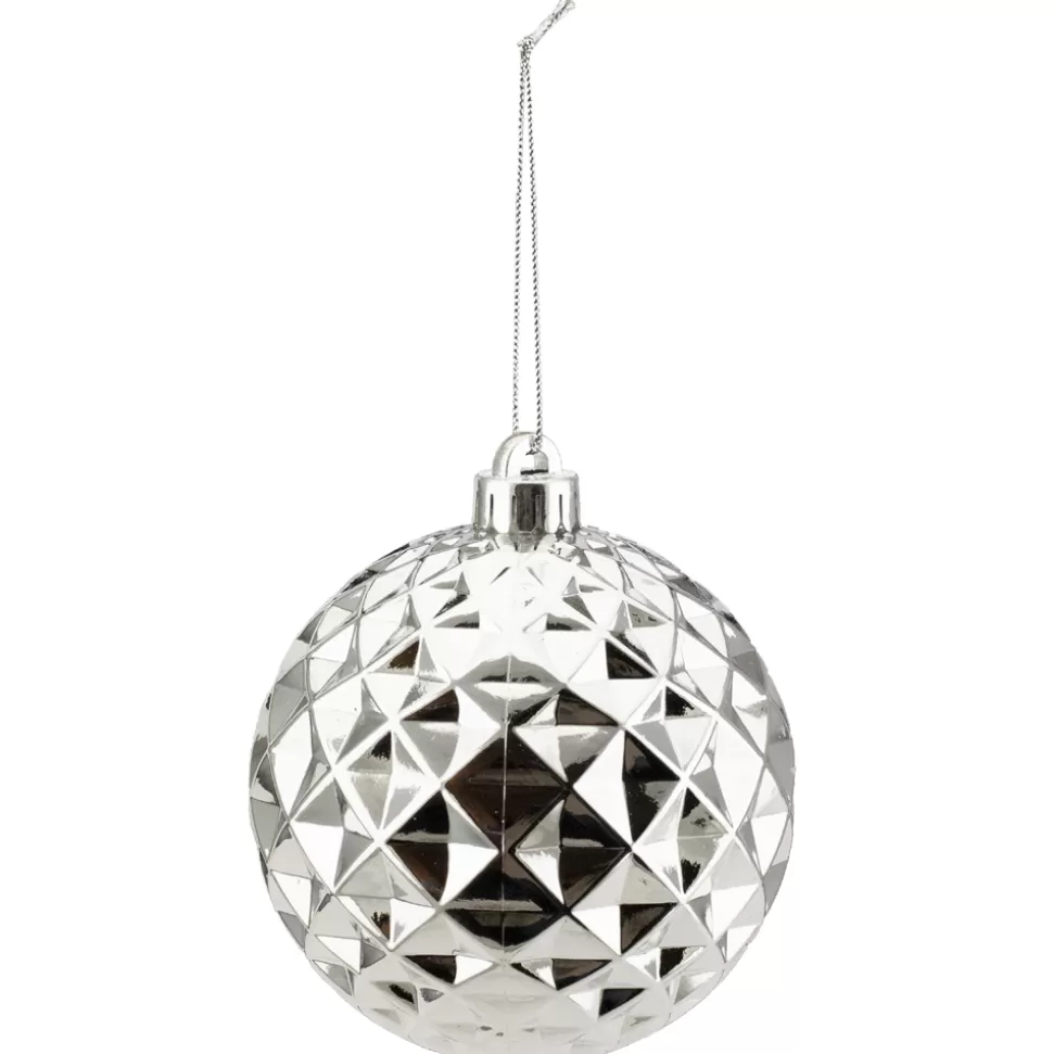 Christmas Forever BALL DIAMOND CUT 120MM SHINY SILVER