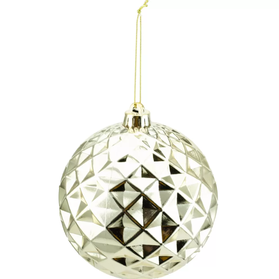 Christmas Forever BALL DIAMOND CUT 150MM SHINY LIGHT GOLD