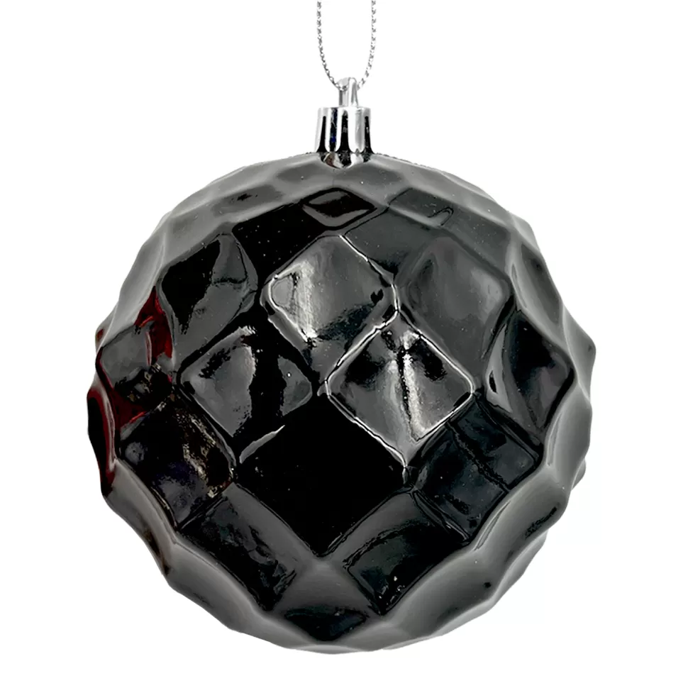 Christmas Forever BALL DIAMOND IN. 100MM SHINY BLACK