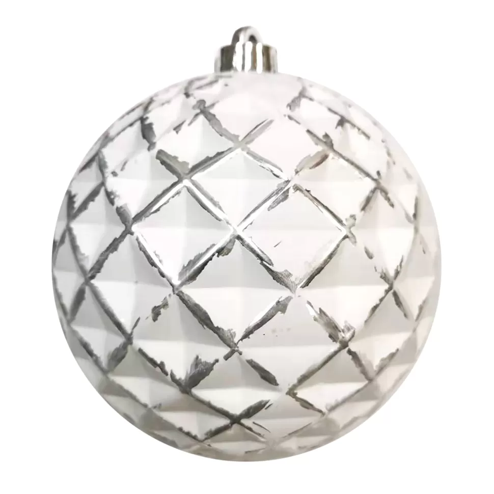 Christmas Forever BALL DIAMOND LOOK 120MM WHITE/ SILVER