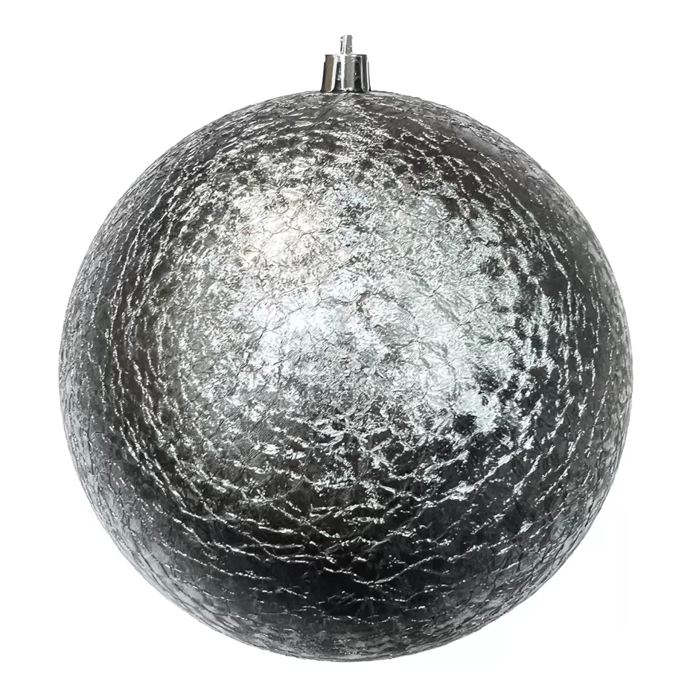 Christmas Forever BALL EMBOSSED 120MM MATT GRAY