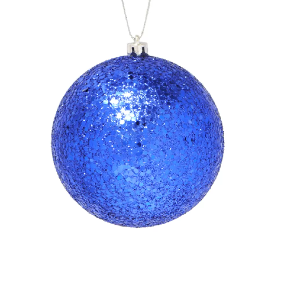 Christmas Forever BALL GLITTER 100MM BLUE MIDNIGHT