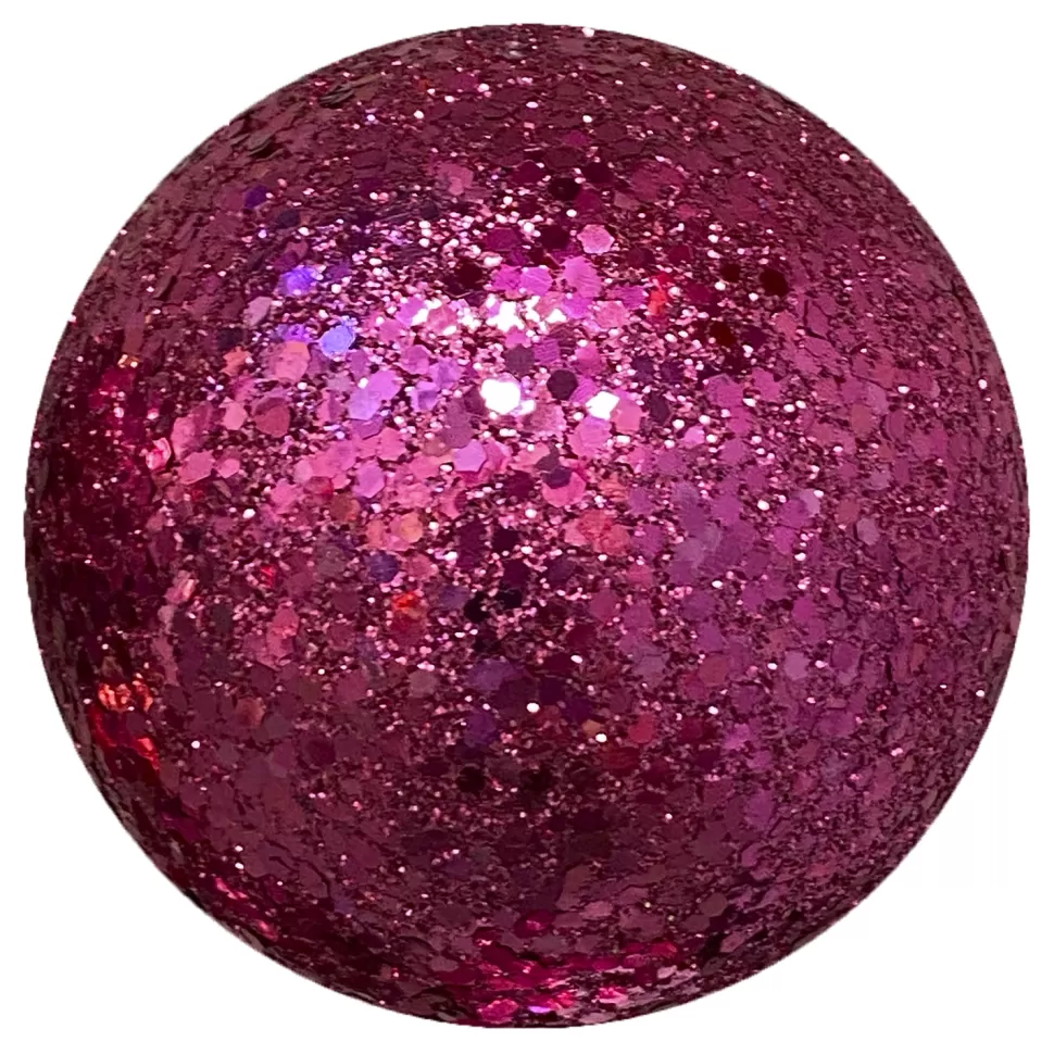 Christmas Forever BALL GLITTER 100MM FUCHSIA