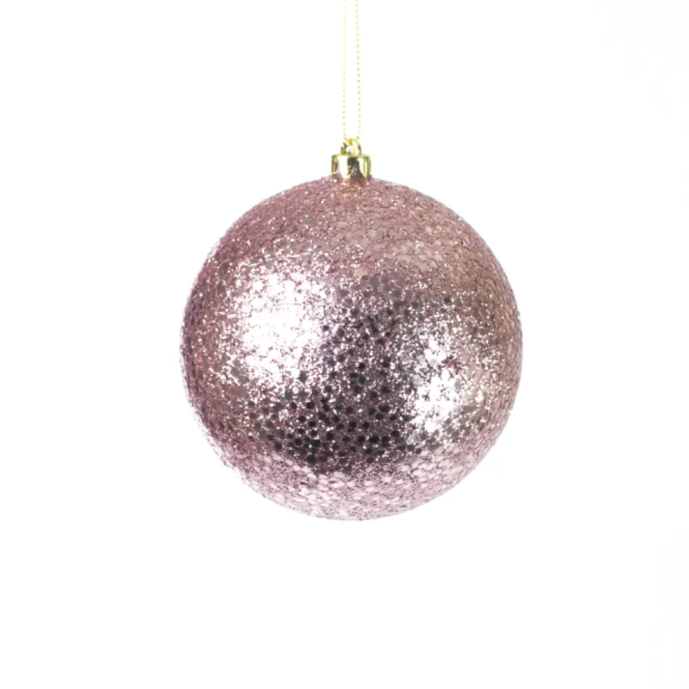 Christmas Forever BALL GLITTER 100MM ROSE GOLD/MP