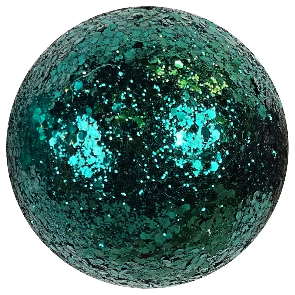 Christmas Forever BALL GLITTER 100MM TEAL
