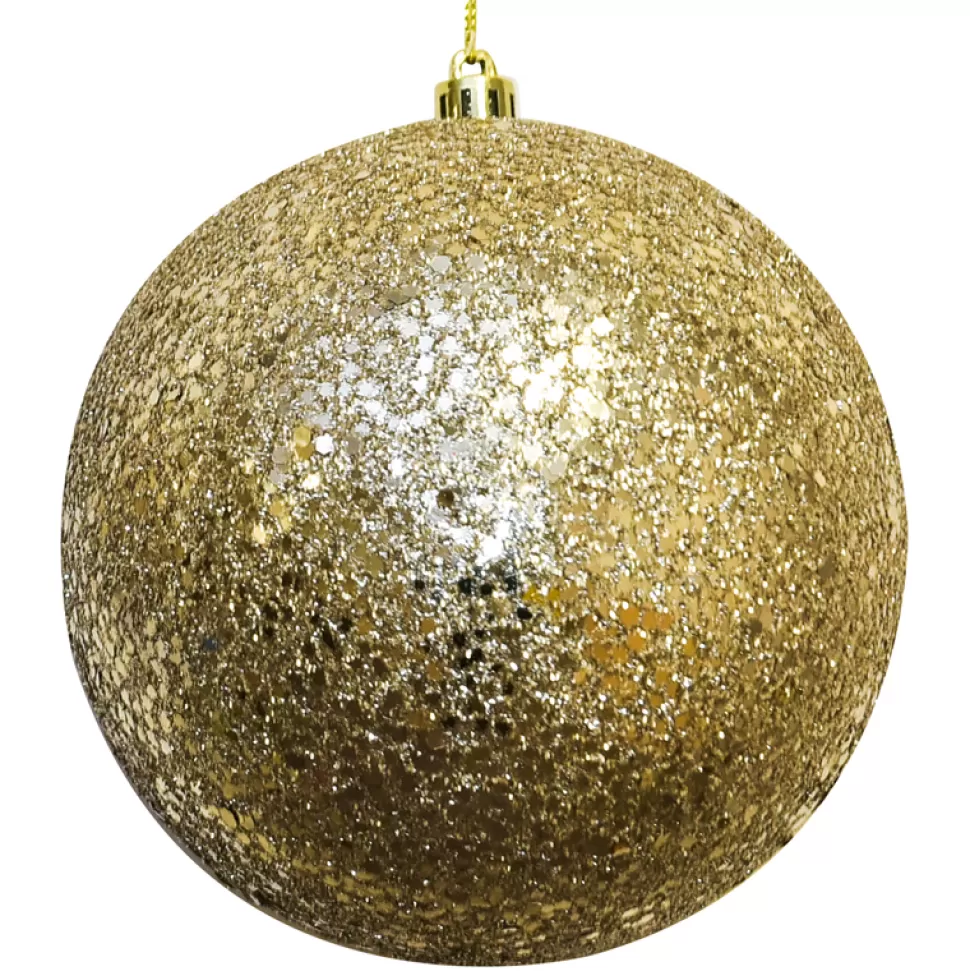 Christmas Forever BALL GLITTER 120MM CHAMPAGNE
