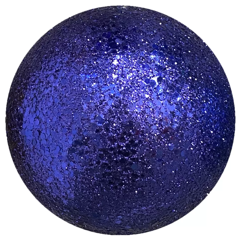Christmas Forever BALL GLITTER 120MM SAPPHIRE BLUE