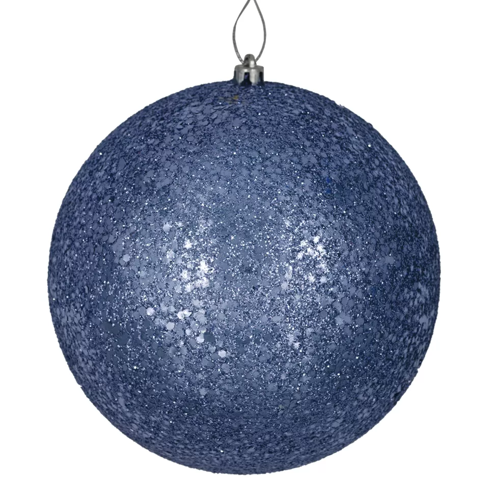 Christmas Forever BALL GLITTER 150MM ANTIQUE BLUE