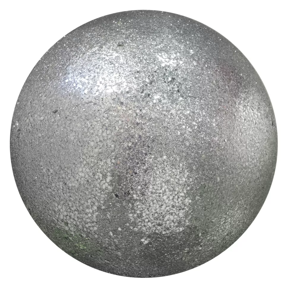 Christmas Forever BALL GLITTER 150MM SILVER
