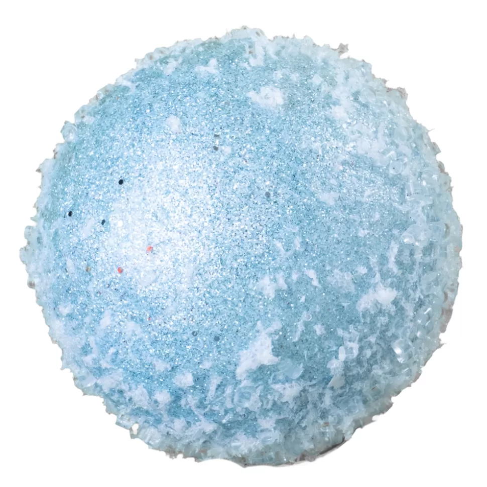 Christmas Forever BALL GLITTER & SNOW 100MM ICE BLUE