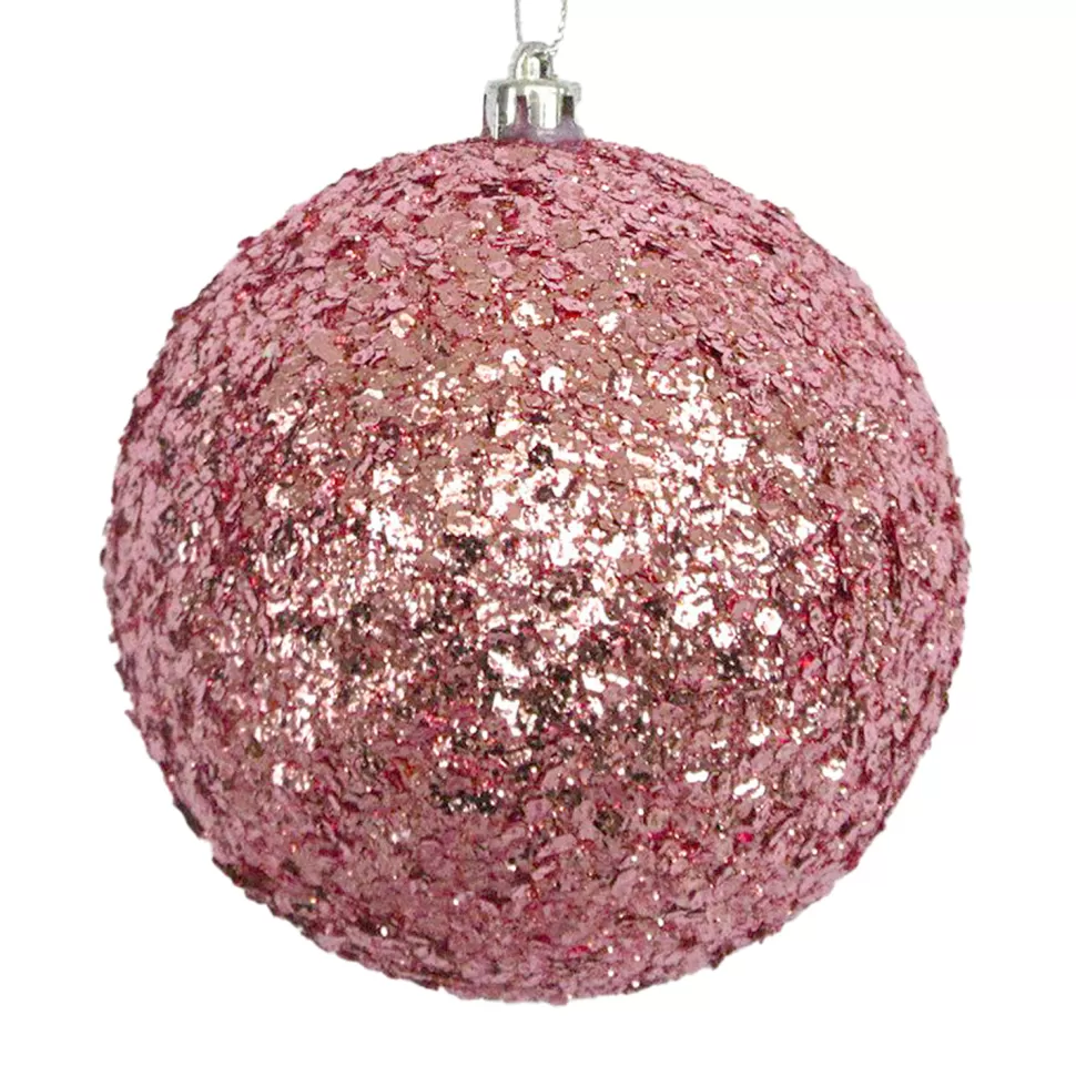 Christmas Forever BALL GLITTER-MIXED 100MM MAUVE
