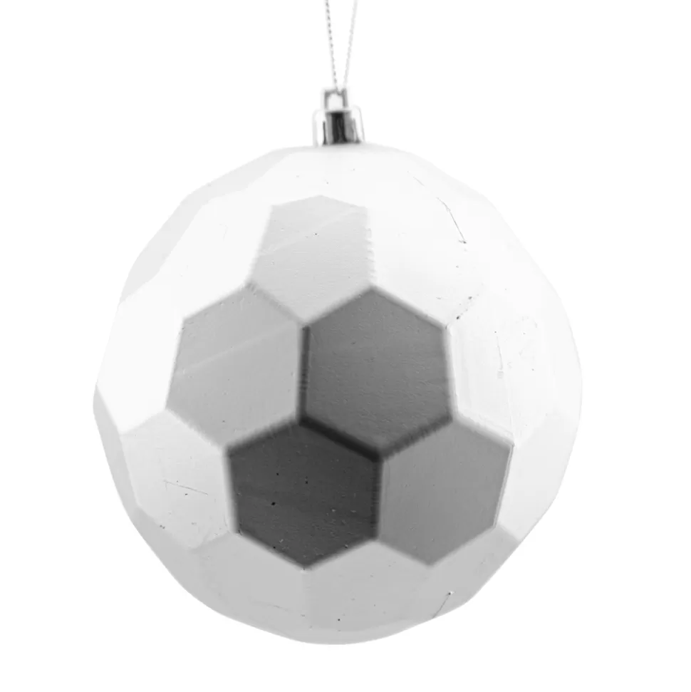 Christmas Forever BALL HEX 120MM MATT SILVER