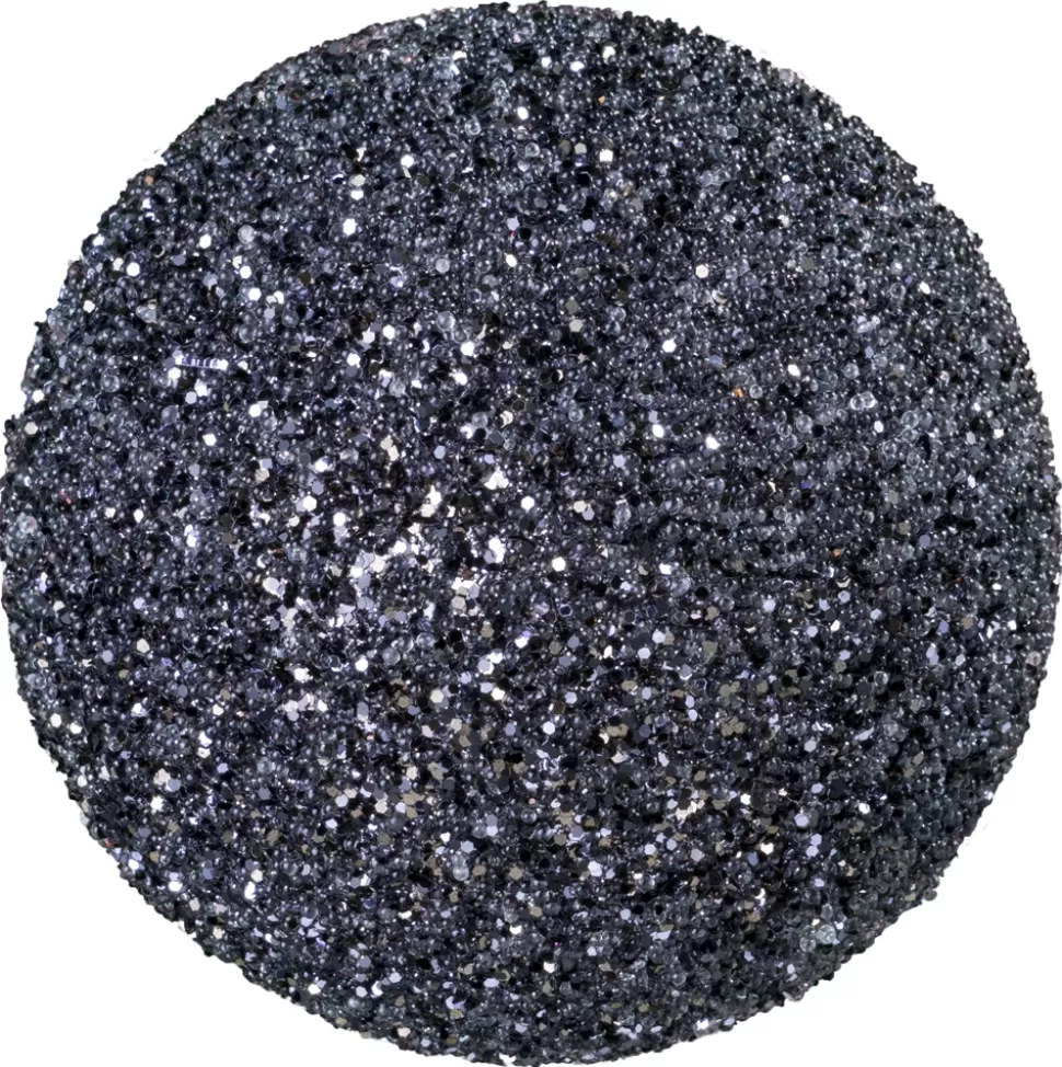 Christmas Forever BALL ICE BEAD & GLITTER 100MM BLACK