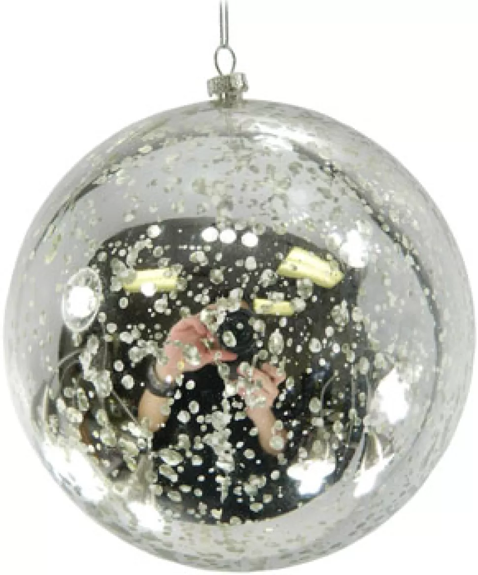 Christmas Forever BALL MERCURY FINISH 150MM SILVER