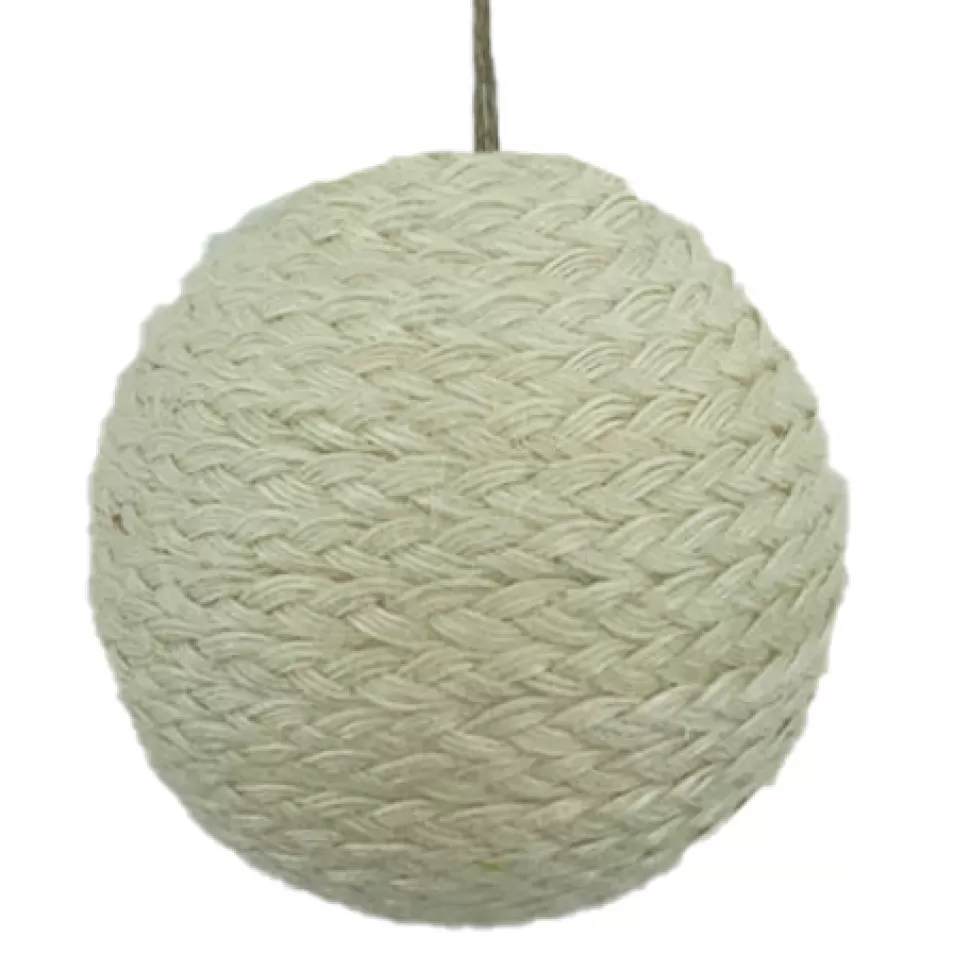 Christmas Forever BALL NATURAL JUTE 5.5″ CREAM