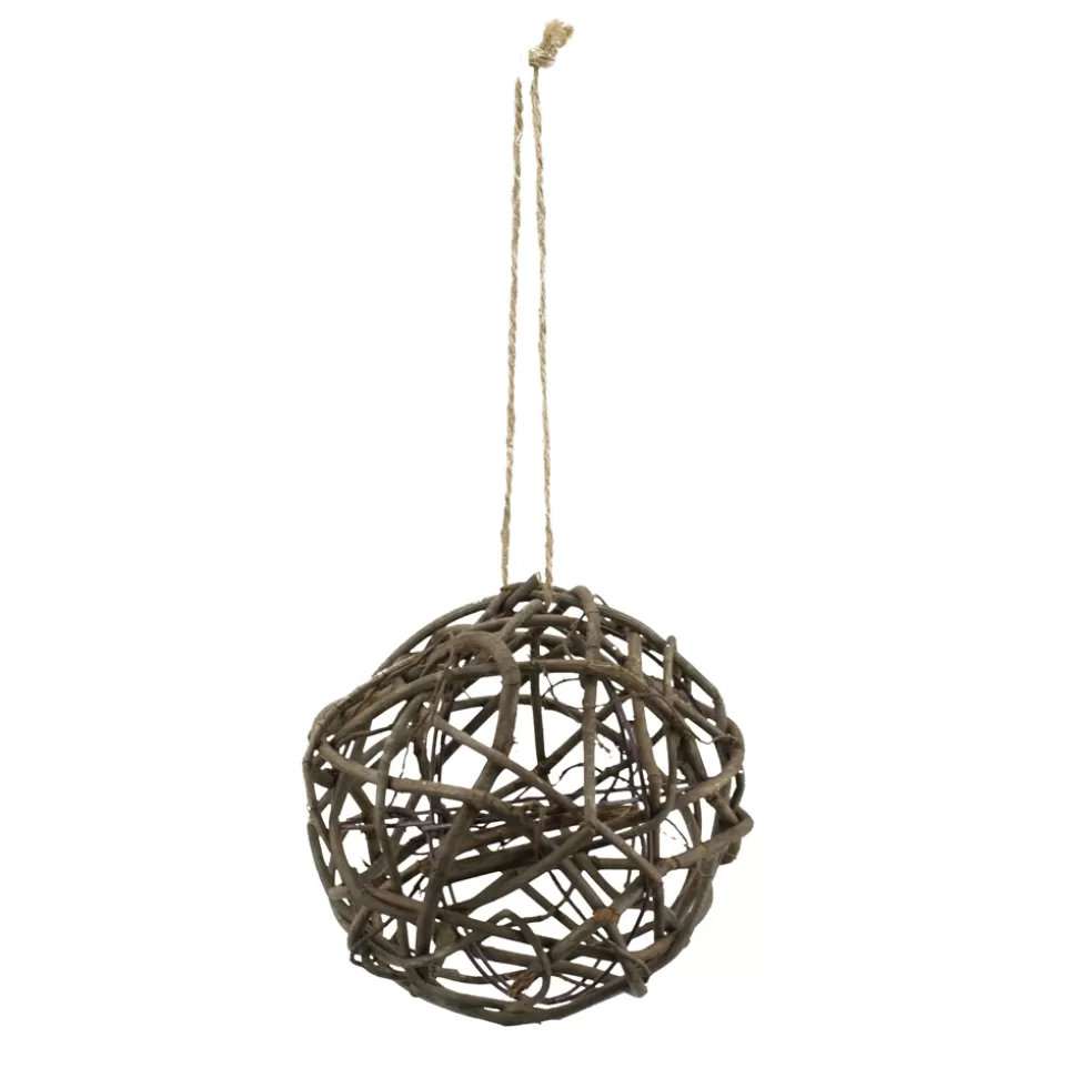 Christmas Forever BALL NATURAL RATTAN BROWN 4″