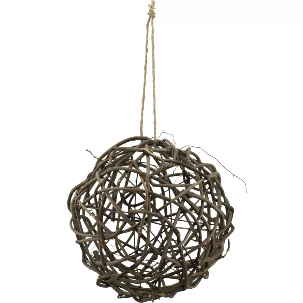 Christmas Forever BALL NATURAL RATTAN BROWN 6″