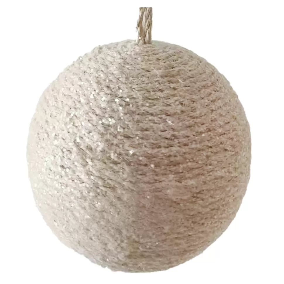 Christmas Forever BALL NATURAL ROPE 5″ FROSTED