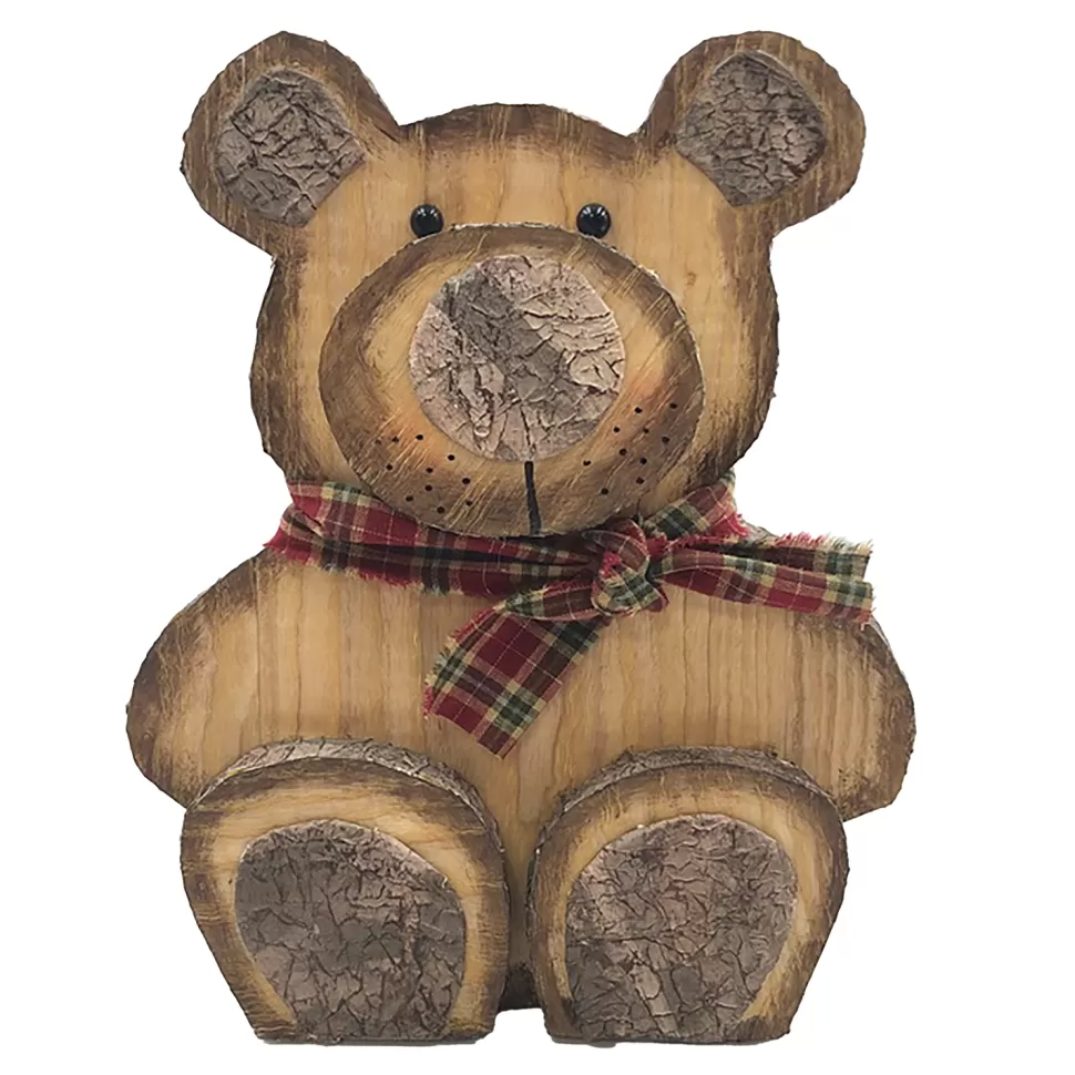 Christmas Forever BEAR BROWN/NAT. SITTING 9.8″W/ BOW TIE