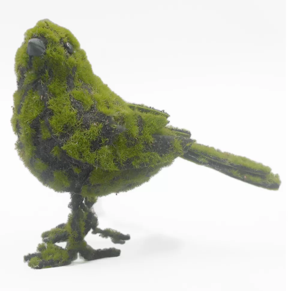 Christmas Forever BIRD GREEN MOSS 6.5″x5.5″ STANDING