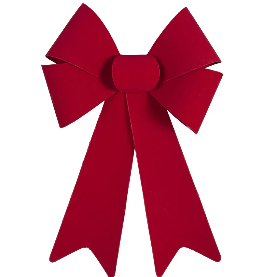 Christmas Forever BOW RED VELVET 9″ X 15″ FORMED/ PVC BACKING