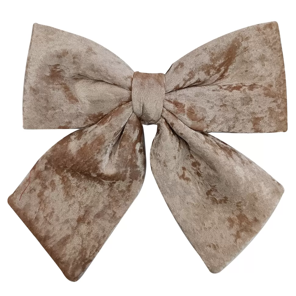 Christmas Forever BOW SPONGE/FABRIC 13″ ROSE GOLD VELEVT
