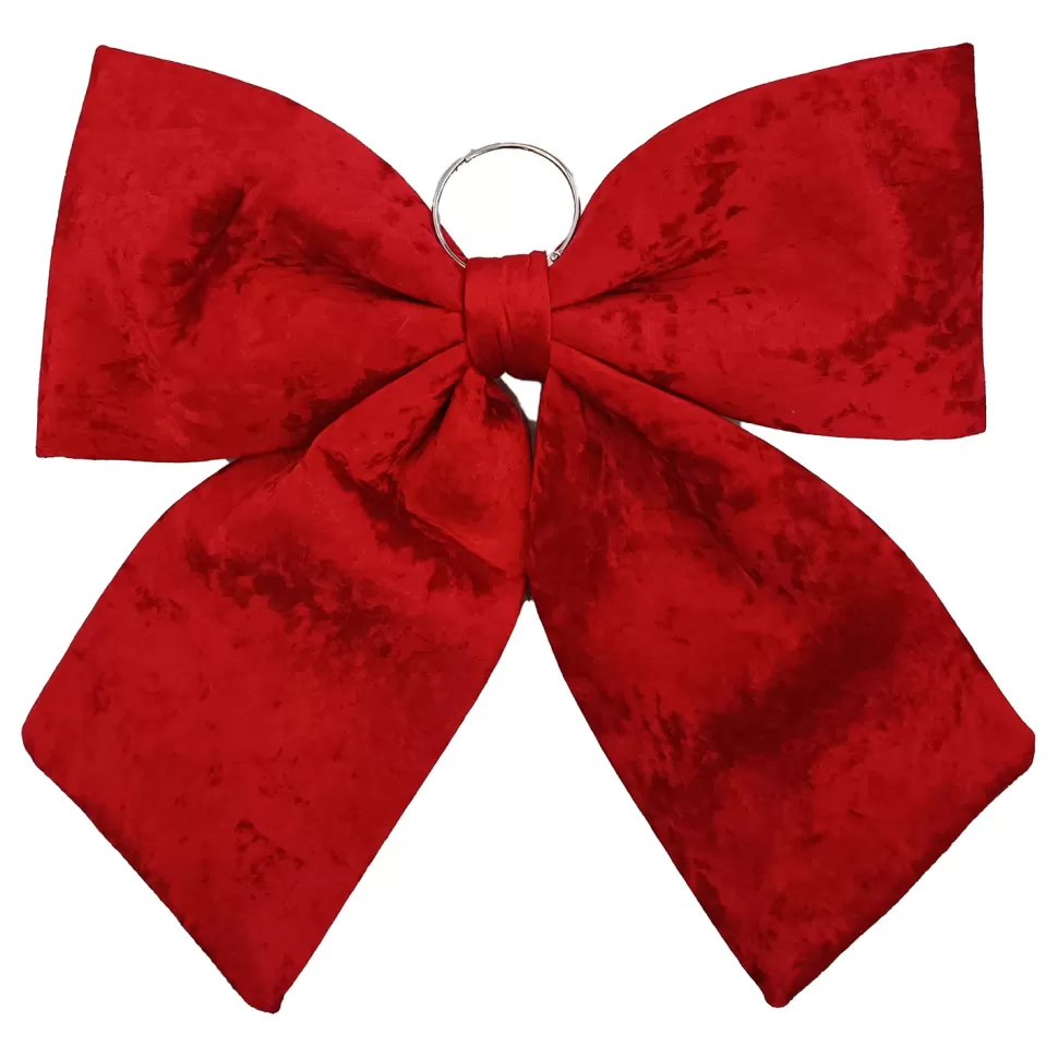 Christmas Forever BOW SPONGE/FABRIC 17″ RED VELVET