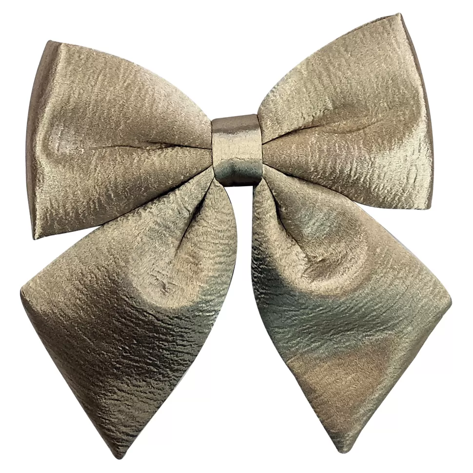 Christmas Forever BOW SPONGE/FABRIC 8.5″ GOLD
