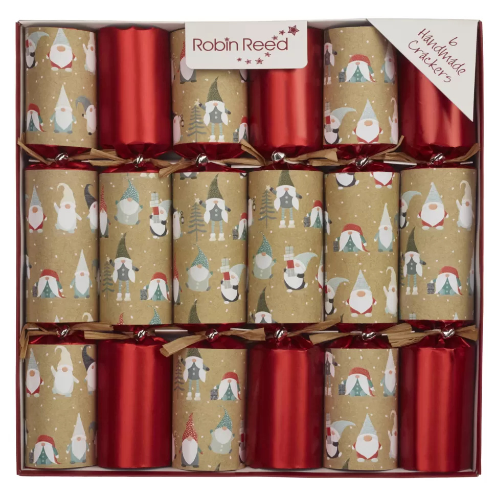 Christmas Forever CHRISTMAS CRACKER PREMIUM 6PCX12″ FESTIVE GNOME W/ PICCADILLY GIFT INSIDE
