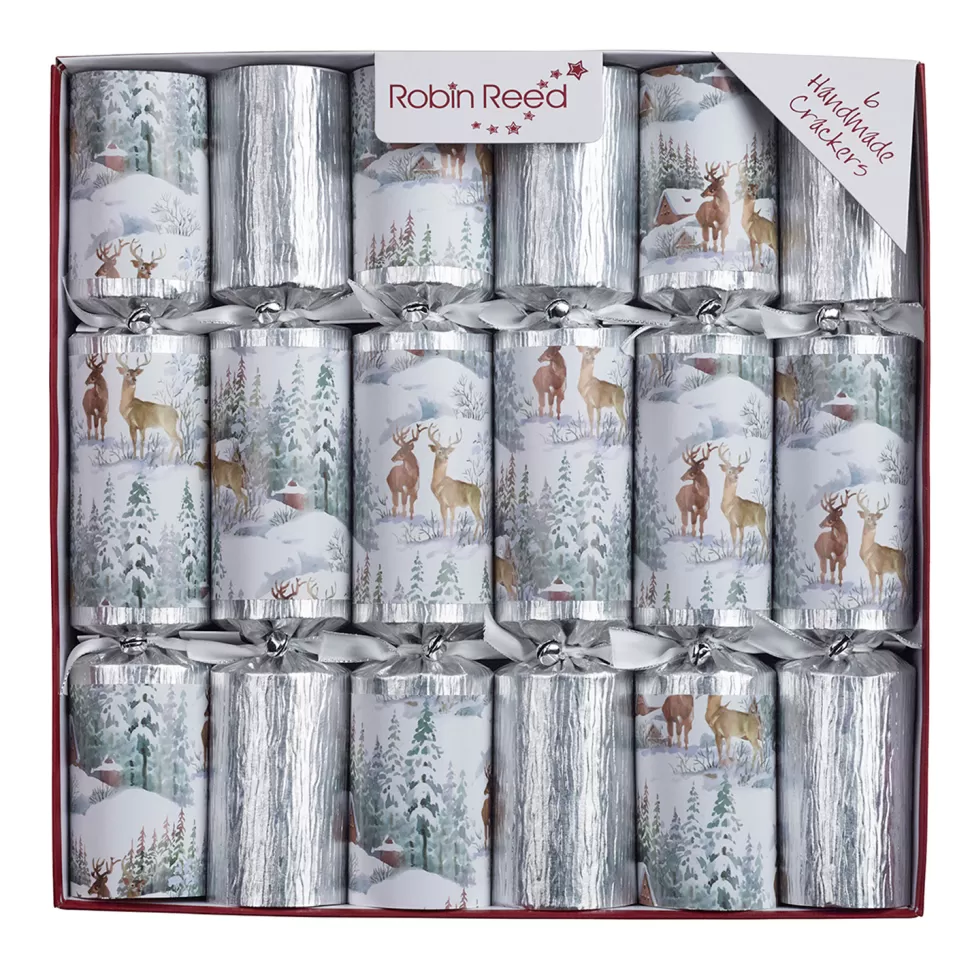 Christmas Forever CHRISTMAS CRACKER PREMIUM 6PCx12″ FROSTED FOREST WITH PICCADILLY GIFT INSIDE