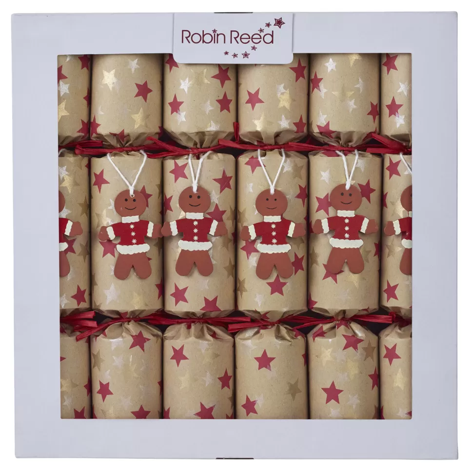 Christmas Forever CHRISTMAS CRACKER PREMIUM 6PCX12″ GINGERBREAD W/ PICCADILLY GIFT INSIDE