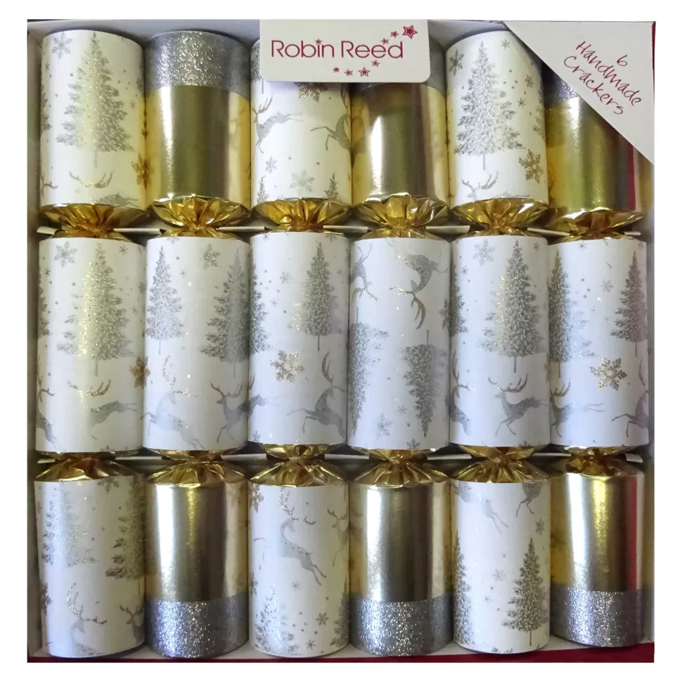 Christmas Forever CHRISTMAS CRACKER PREMIUM 6PCX12″ TREES & REINDEER W/ PICCADILLY GIFT INSIDE