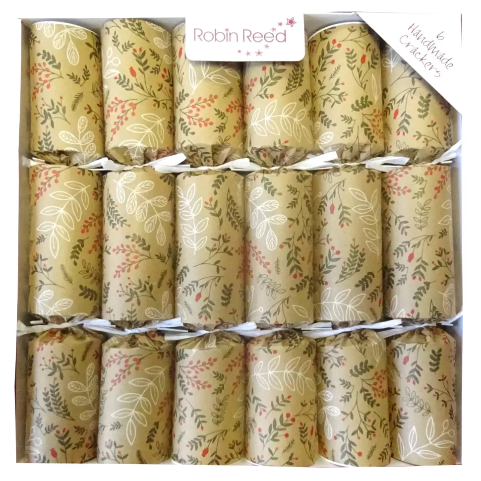 Christmas Forever CHRISTMAS CRACKER PREMIUM 6PCX12″LEAF FOLIAGE W/ PICCADILLY GIFT INSIDE