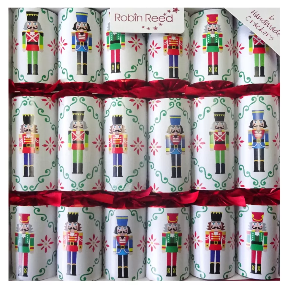 Christmas Forever CHRISTMAS CRACKER PREMIUM 6PCX 12″ NUTCRACKER ON PRINT W/ PICCADILLY GIFT INSIDE