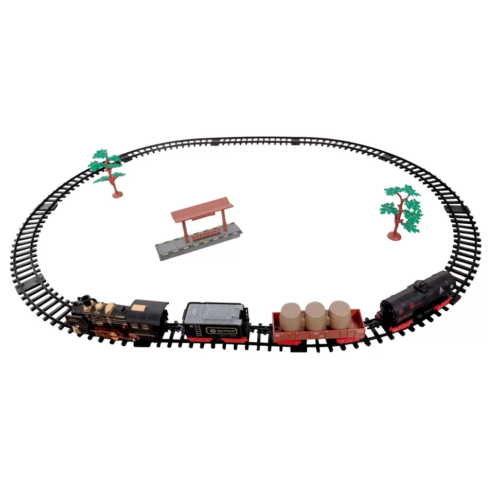 Christmas Forever CLASSICAL TRAIN SET W/MOVEMENT, LIGHTS & SOUND 17PCS – B/O 30.5″x40.5″