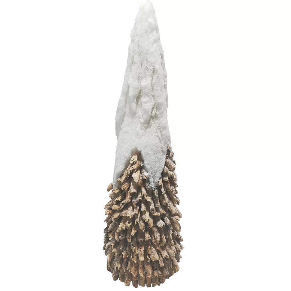 Christmas Forever CONE TREE SNOW/ RATTAN 22″ NATURAL/BIRCH LOOK
