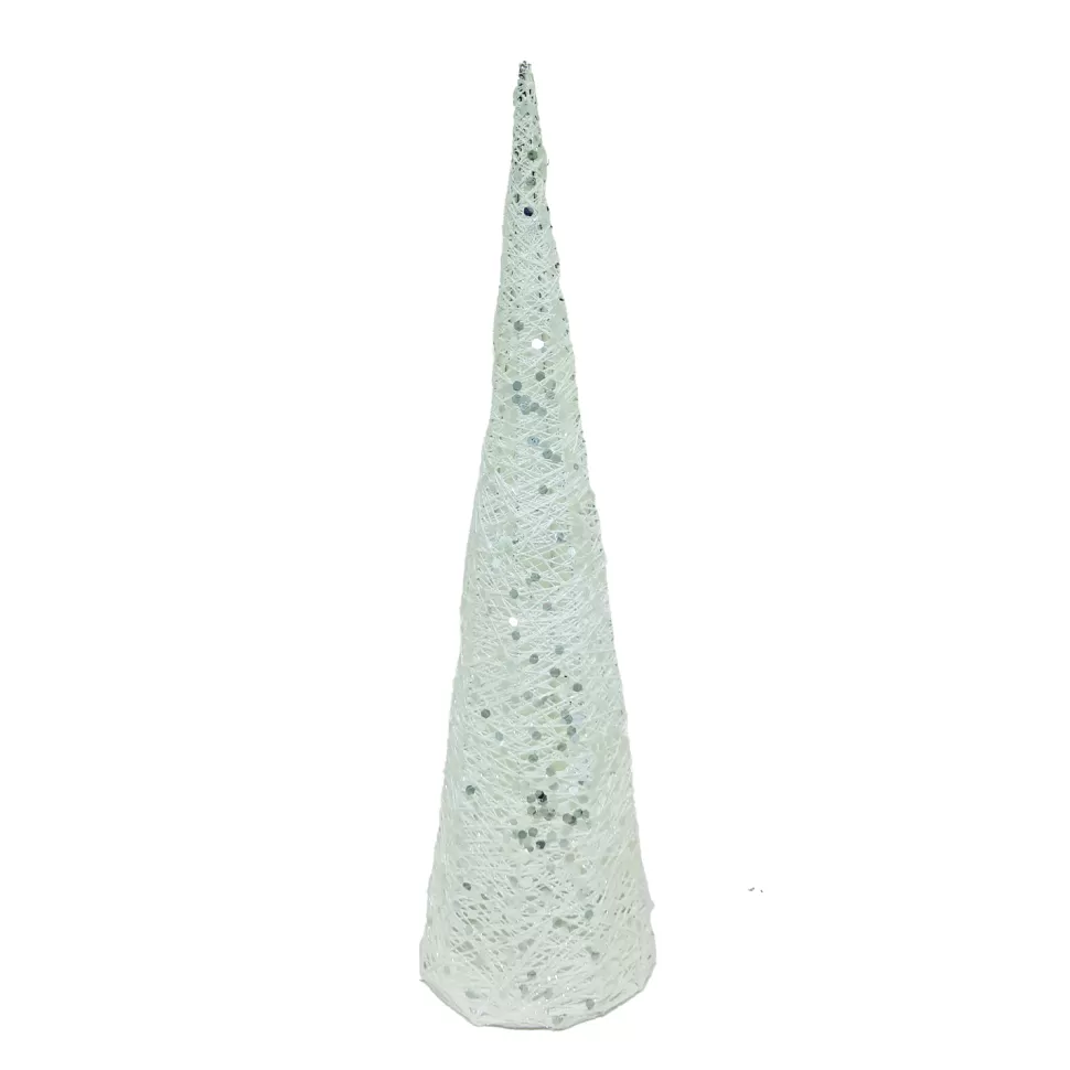 Christmas Forever CONE TREE WHITE GLITTER 23.5″