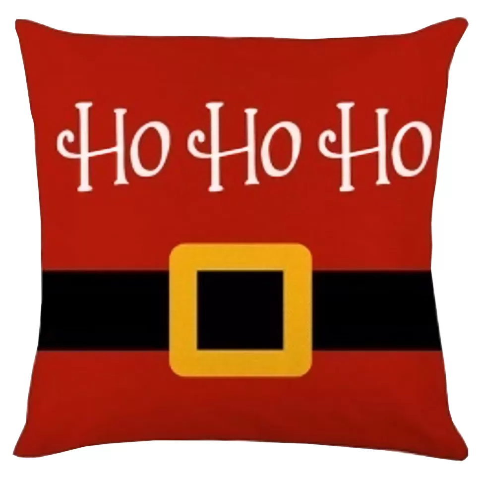 Christmas Forever CUSHION DECORATIVE 16″x16″ “HO HO HO” RED