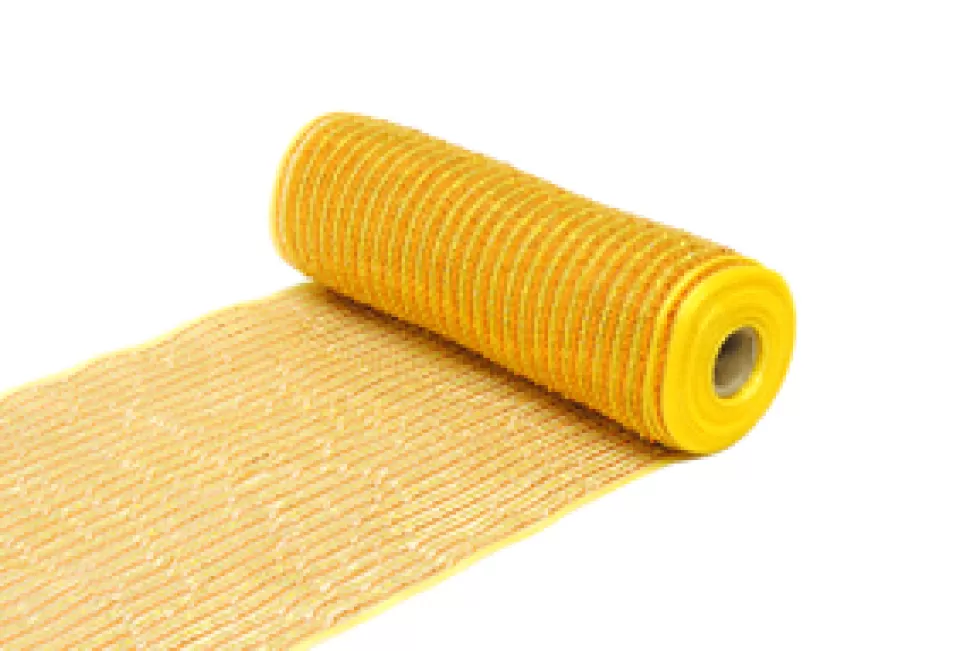 Christmas Forever DECOR MESH 10.5″ X 10 YDS GOLD/ COPPER METALIC