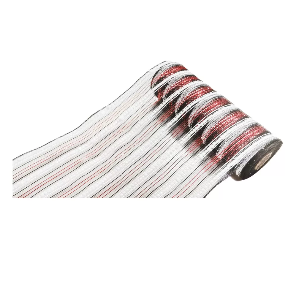 Christmas Forever DECOR MESH 10.5″ X 10 YDS RED/WHITE/BLACK