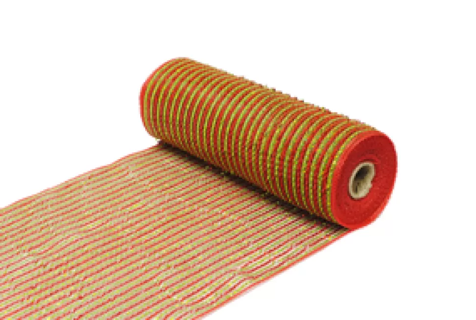 Christmas Forever DECOR MESH 10.5″ X 10 YDS RES/ CHARTREUSE METALLIC