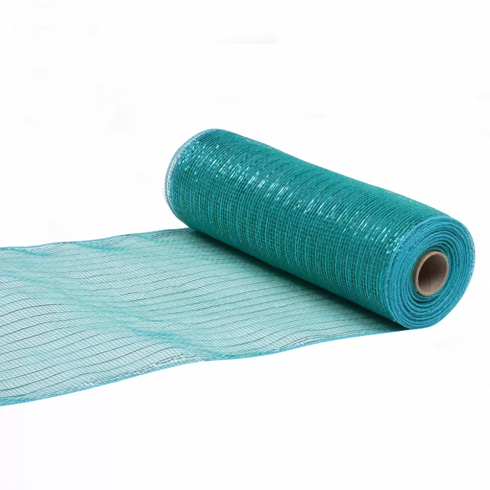 Christmas Forever DECOR MESH 10.5″X10 YDS SP BLUE (AQUA) SPARKLE