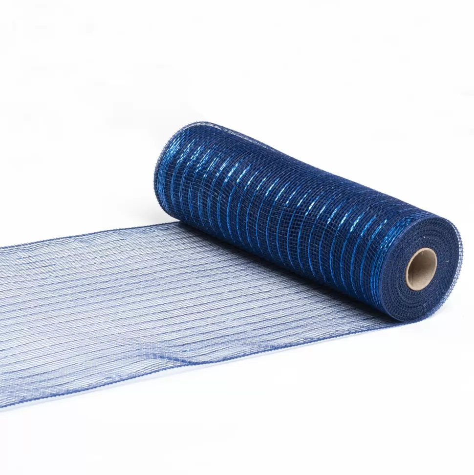 Christmas Forever DECOR MESH 10.5″x10 YDS SP BLUE (NAVY) SPARKLE
